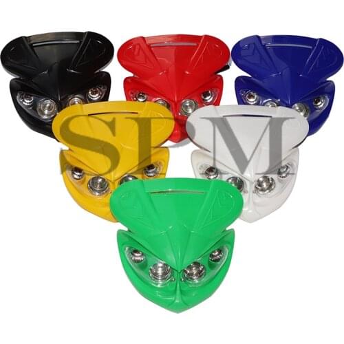 Fairing Head Lamp High / Low Beam Motorcycle Dual Headlight for F-Eagle Apollo DC 12V 18W Applicable to Universal Motorcycles