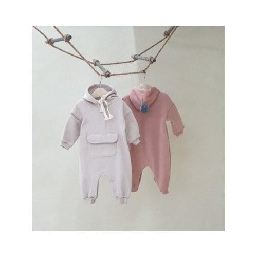 Baby Girl Rompers Toddler Infant Outfies 2019 Winter New Newborns Infant Kids Hooded Cotton Jumpsuits Toddler Bodysuits Rompers