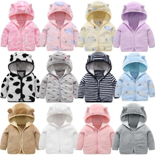 Baby Boy Girl Jackets 2021 Autumn Kids Spring Coat Hooded Cute Ear Infant Toddler Clothes Childrens Zipper Cardigan Jacket Soft