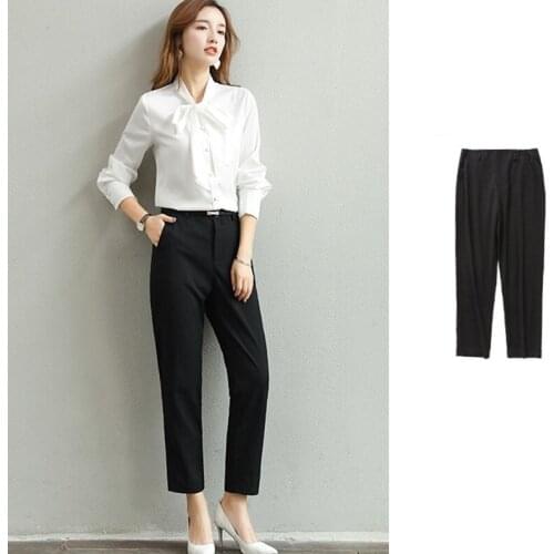 Summer Orean Women Business Suit Two Piece Sets 2019 Skirt Set Shirt Ol Salon Spa Work Wear Shirts Uniform For Office DD2066