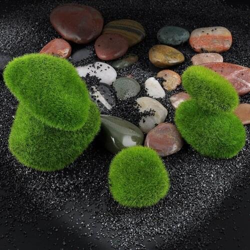 Micro Landscape Fairy Garden Miniature Ornament Artificial Fake Moss Lawn Mossy Stone Model Toy DIY Accessories Decoration