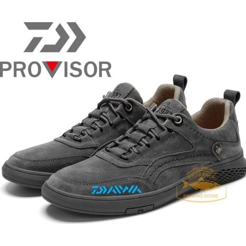 2021 DAWA Fishing Shoes Men Casual Outdoor Anti-skid Fishing Shoes Travel Camping Breathable Daiwa Shoes Hiking Sport Shoes