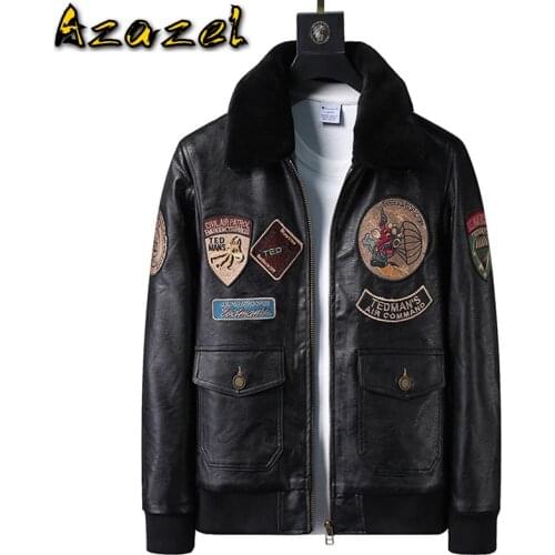 Air Force Mans Faux Fur Coats Black Winter and Autumn Top Outwear Clothing Teenager Youth Mens Overcoats Plus 4XL Korean Style