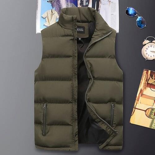 Mens Jackets Winter Mens Vests Down Cotton Sleeveless Tops Vests Mens Warm Mens Jackets Sleeveless Warm Lining Mens Vests