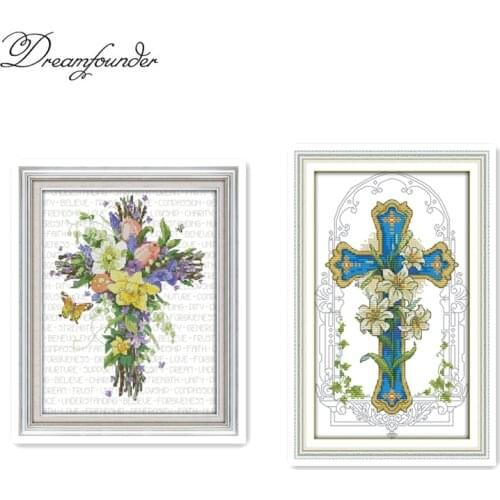 Lily cross cross stitch kit animal18ct 14ct 11ct count print stitching embroidery DIY handmade needlework plus