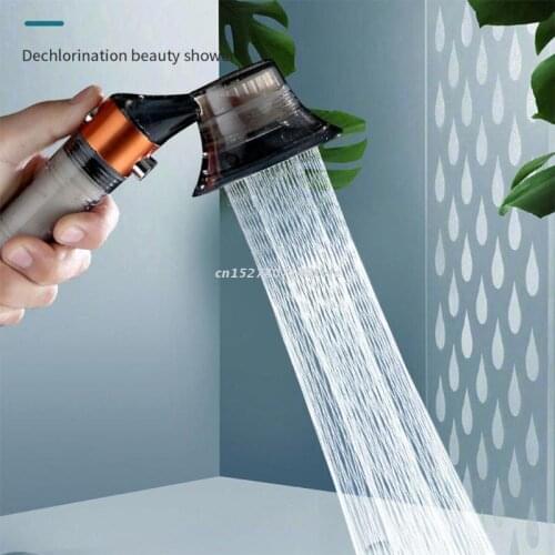 Stainless Steel Wall Handheld Shower Filter Sprinkler Head Shower Accessories Shower Head with Waist Shape Waterline