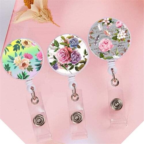 New Fashion Id Badge Holder Clip Retractable Name Tag Card Holder Key Ring