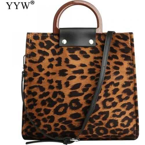 Women Large Capacity Tote Handbag Leopard Print Shoulder Bag Ladies Casual Big Size Shopping Bag Girl Retro Travel Bolsa 2019
