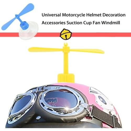 Universal Motorcycle Animation Bamboo Dragonfly Propellers Helmet Decoration Suction Cup Motorbike Stickers Helmet Suction