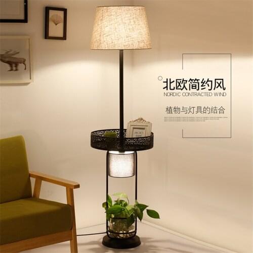 Nordic Vertical Standing Floor Lamps Living Room Sofa Fabric Floor Lights Coffee Table Placement Study Bedroom Decor Fixtures