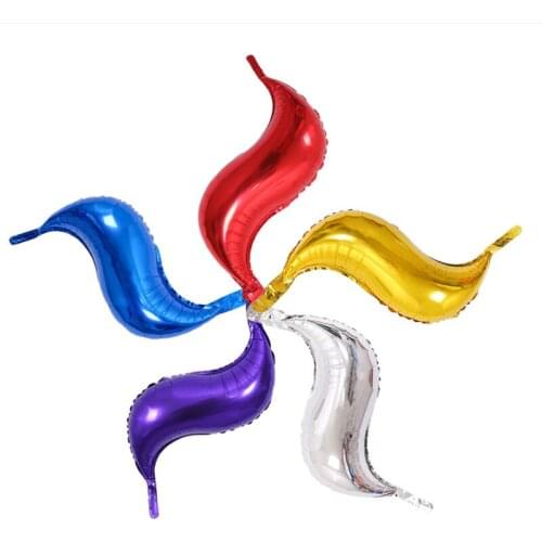 2 PCS New 24-Inch S-shaped Aluminum Film Balloons Birthday Wedding Shopping Mall Layout S Streamlined Aluminum Foil Balloons