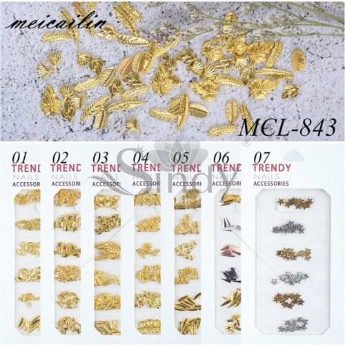 Japanese Mixed/bag Alloy Rivets Nail Art Decorations 3D Animals Leaf Geometry Rivet Charm DIY Manicure Tools Accessories