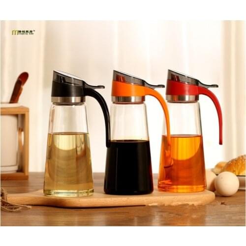 1PC Transparent leak-proof oiler spice jar Seasoning Bottle soy sauce bottle kitchen supplies cruet vinegar oil bottle OK 0360
