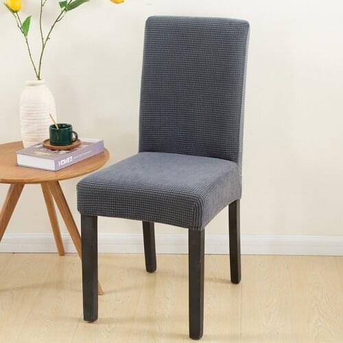 1pc Jacquard Plain Chair Covers Spandex Elastic Chair Slipcover Case Stretch Chair Cover for Dining Room Wedding Hotel Banquet