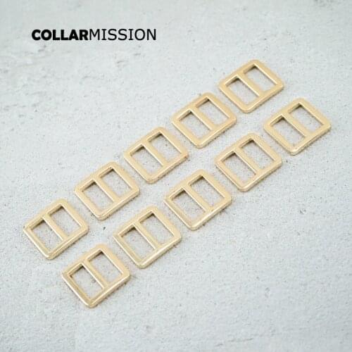 20mm bright color metal slider Tri-Glid for bag cat dog leash backpacks accessory light gold RZK20J