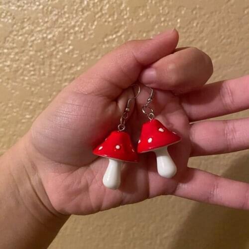 2020 Trendy Gold Hollow Water Drop Lace Stud Mushroom Earrings Stainless Steel Piercing Jewelry Fashion Earrings for Women Gift