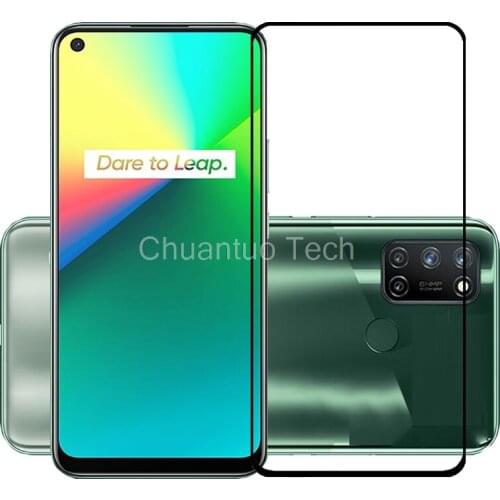 25 Pcs/Lot Full Cover Screen Protectors For Realme 7i Scratch Proof Protective Film Tempered Glass For Realme 7i