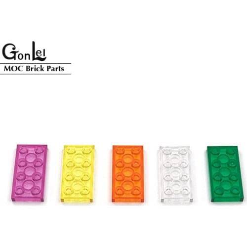 50Pcs/lot 3020 Plate thin Bricks 2 x 4 Small Dots Baseplates Element MOC Building Blocks Parts Creator Educational DIY Toys