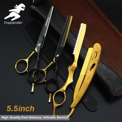 5.5"sale Silver Japanese Hair Scissors Cheap Hairdressing Scissors Thinning Shears Hairdresser Shaver Haircut Model Number Teeth