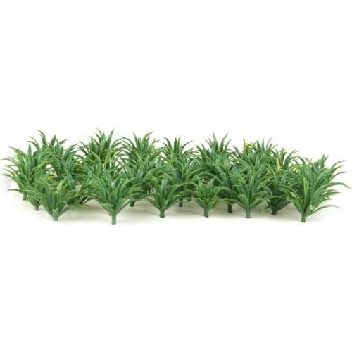 50pcs Plastic Grass Artificial Green Plant Model Building Accessories Scale 1/100-1/200