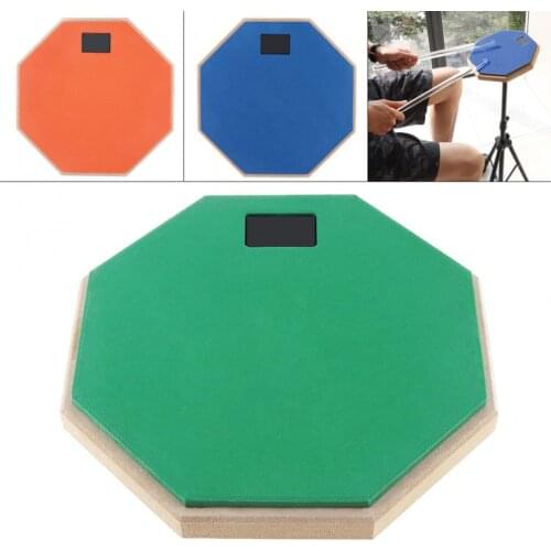 8 Inch Rubber Wooden Dumb Drum Practice Training Drum Pad for Jazz Drums Exercise with 3 Colors Optional