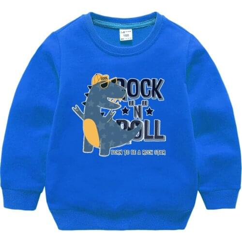 Kids Hoodies Sweatshirts Long-Sleeve Baby-Boys-Girls Cotton Fashion Children Tops Clothes Clothing Print Cartoon Dinosaur Autumn