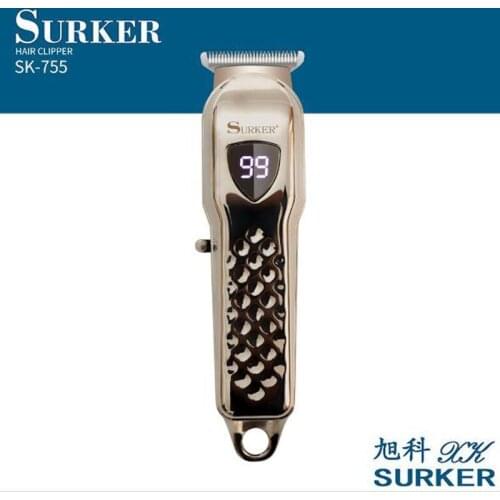Surker electric hair trimmer SK-755 cordless rechargeable hair clipper beard trimmer haircut machine LED 1800mA large battery