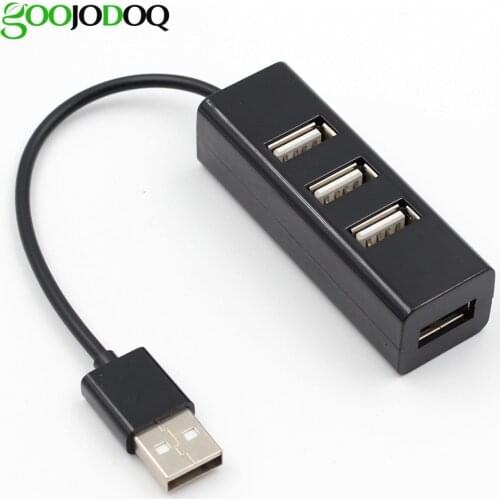 Mini 4 Port USB 2.0 Hub USB2.0 Splitter For Laptop PC Computer Laptop Peripherals Accessories support data transfer rate 480Mbps