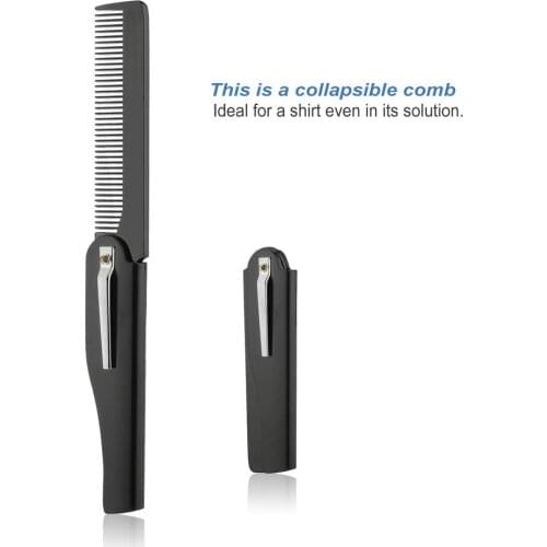 Foldable comb For Man Folding Pocket Clip Hair Moustache Beard Comb Fashion Men Women Handmade massage hair brush