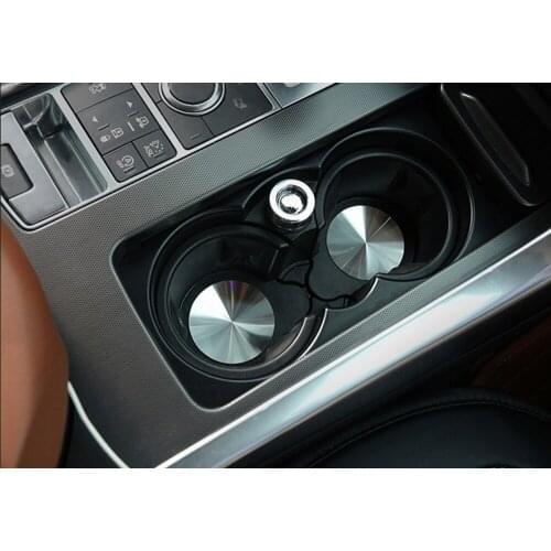 Stainless Steel Car Center Cup Holder Mat Trim Sticker For Maserati Levante For Ghibli For Quattroporte 2016 Accessories New 2pc