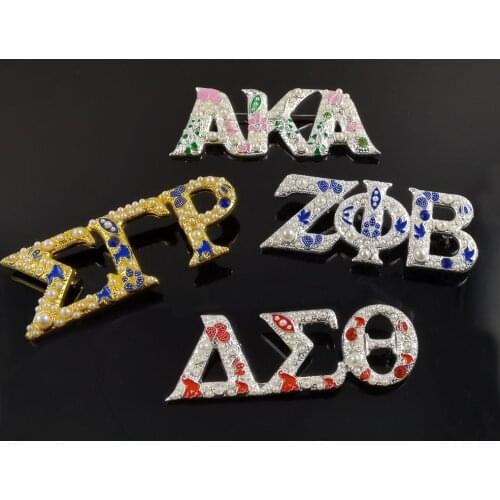 New Greek Sorority Letter Brooch Lapel Pin Jewelry