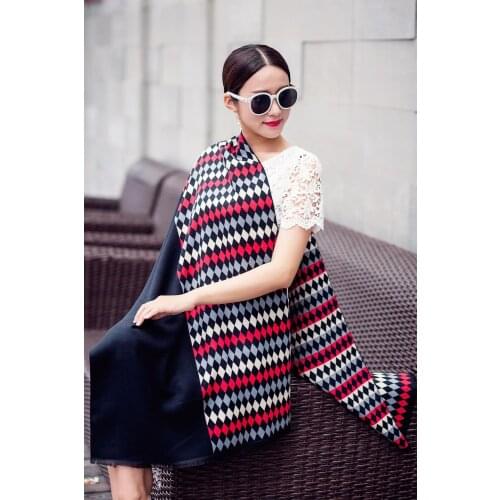 Winter new European and American cashmere scarf warm thick double-sided ladies Soft Bufanda Shawls Wraps