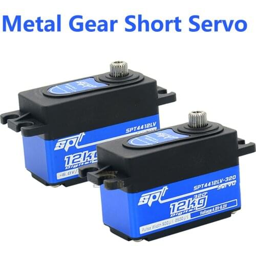 RC Model Car Parts 1/10 Remote Control Drift Cars SPT4412LV/-320 12KG High Torque Metal Short Body Steering Gear Servo Servos