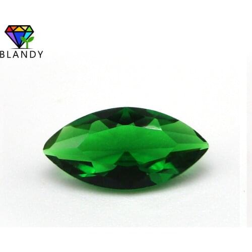 Size 1.5x3~8x16mm Marquise Shape Green Color Glass Gems Stone Loose Synthetic Glass Beads For Jewelry Free Shipping