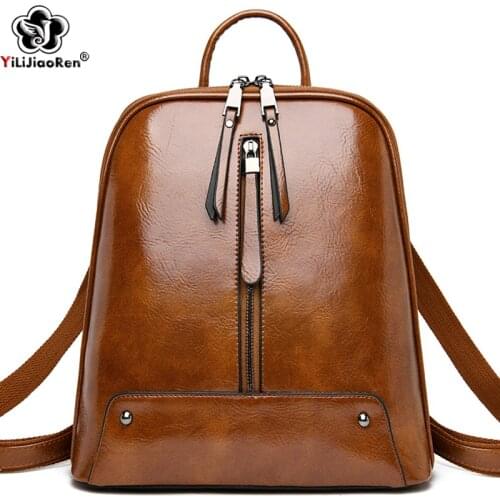 Women Leather Backpack Fashion Backpack Purse Female Travel Shoulder Bag Large Capacity School Bags for Teenage Girl Sac a Dos