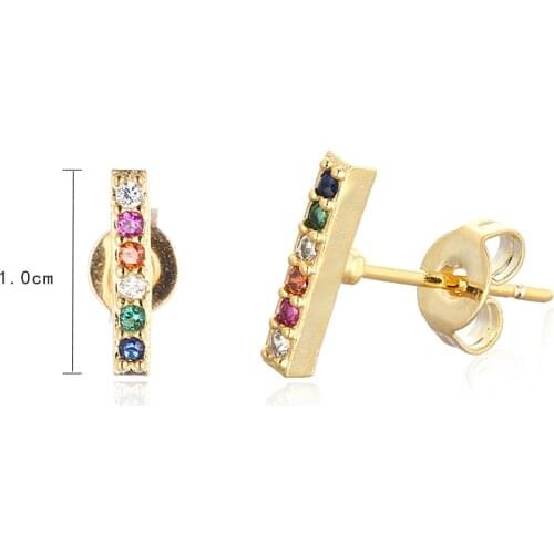 Butterfly snake fish bone gold womens stud earring cz small hook earrings for women copper cubic zirconia earring 2019 gift
