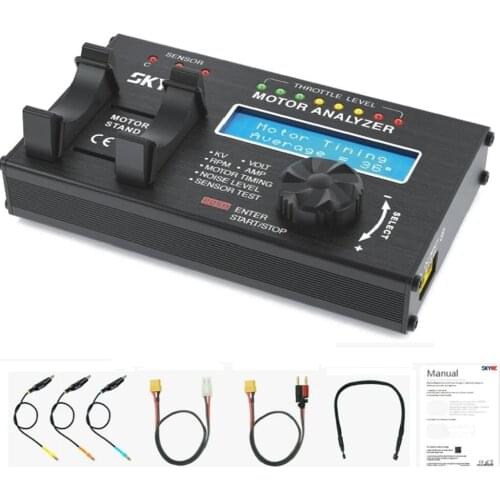 SKYRC Brushless Motor LCD Analyzer Motor Tester SK-500020 with LCD Display Screen for RC Car Motor