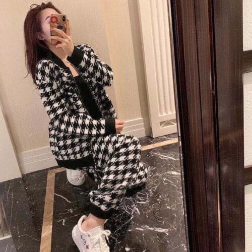 Tracksuits Women Set 2021 Casual Two Piece Suit Female Fashion Cardigan Coat & Harem Pants Sets Conjuntos De Mujer X555