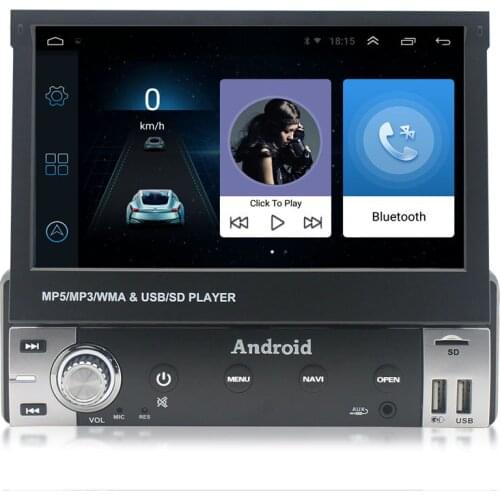 Universal 1 Din 7inch Touch screen Car Stereo DVD Player GPS Radio With Detachable Panel Android FM AM RDS Car Radio