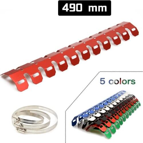 YOWLING Universal Motorbike Curve Exhaust Muffler Pipe Heat Shield Cover For Honda CRF1000L CRF250L CRF250R CRF450R Dirt Bike