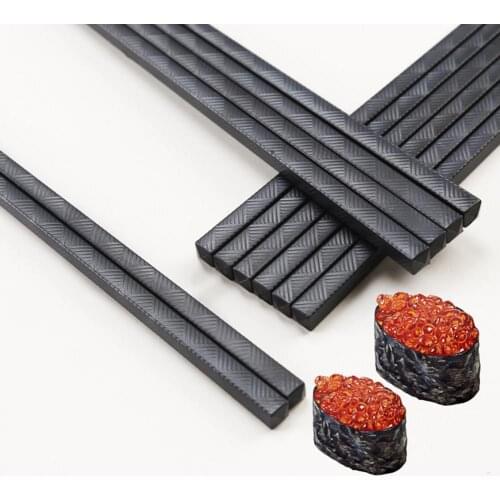 10 Pair Chopsticks Comfortable Non-slip Plastic Easy to Clean Food Chopsticks for Chinese Non-slip chopsticks set for Kitchen