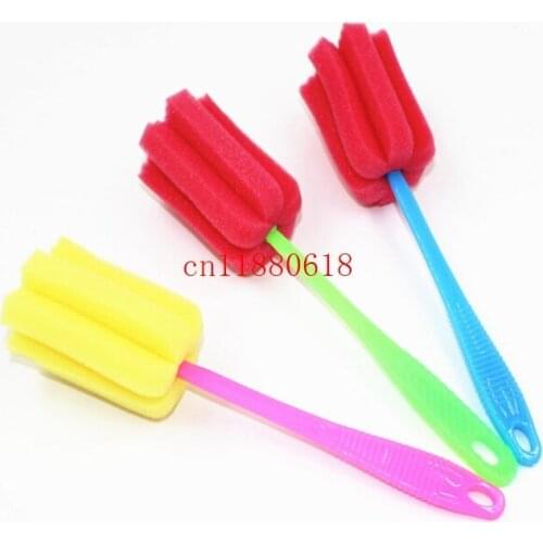 1000pcs/lot Free Shipping Kitchen Easy cup brush sponge cup brush cleaning brush Cheapest Mug Brushes