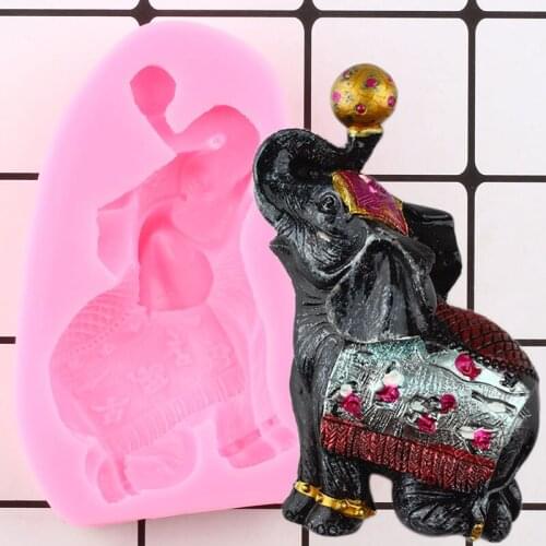 3D Craft Elephant Silicone Mold DIY Party Fondant Cake Decorating Tools Soap Resin Clay Jewelry Mold Candy Clay Chocolate Moulds