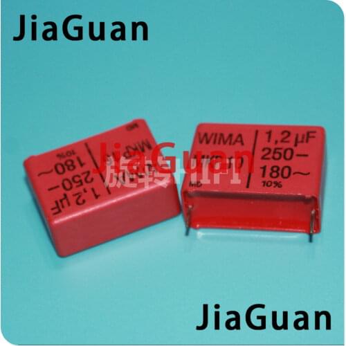 4PCS RED WIMA MKP10 1.2UF 250V p27.5mm original new MKP-10 125/250V audio 1200nf film 125 PCM27.5 hot sale 1.2uf/250v