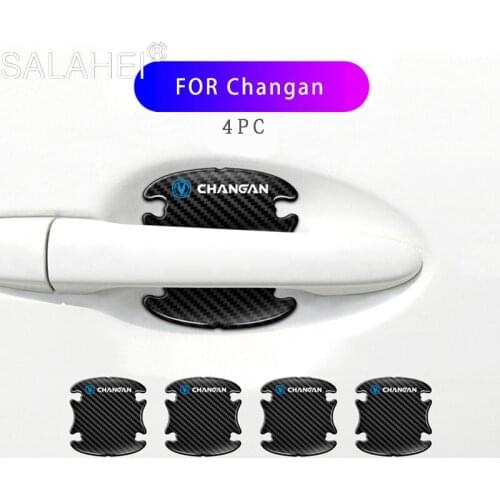 4Pcs Scratches Resistant Carbon Fiber Car Door Handle Stickers Protector Film For Changan CS55 CS75 CS35 CS95 Auto Accessories