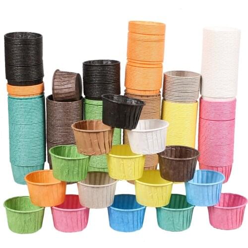 50Pcs/set Muffin Cups Cupcake Paper Cups Cake Forms Liner Cake Baking Mold Tray Case for Party Wedding