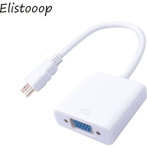 Male HDMI-compatible to VGA RGB Female HDMI-compatible to VGA Video Converter adapter 1080P HDTV Monitor for PC TV BOX