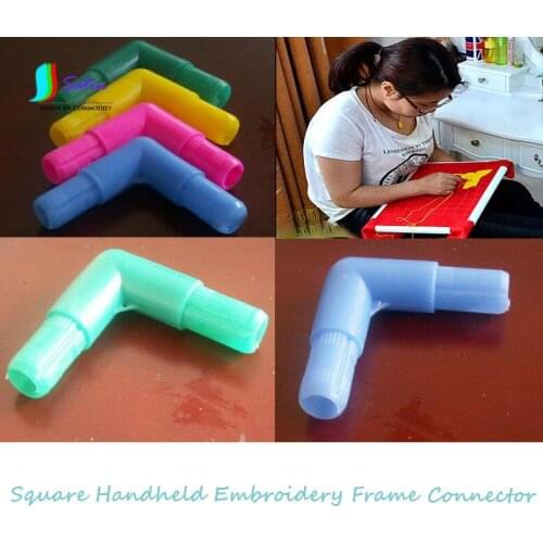 Colorful Handheld Cross-stitch Embroidery Frame Connector ,Cross-stitch Embroidery Frame Accessory Elbowunion S0524H