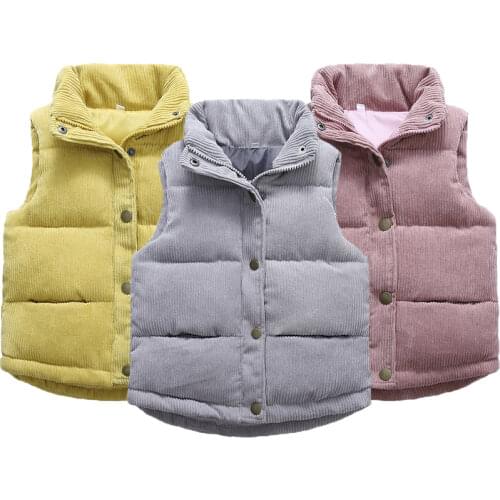 Big Size Kids Vest 2021 New Style Autumn Corduroy Warm Thicken Waistcoat For Boys And GIrls Children Jacket Birthday Present