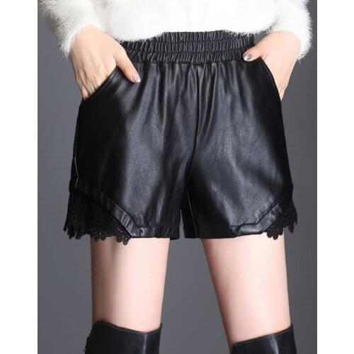 FlyyeDemo Women's Leather Shorts